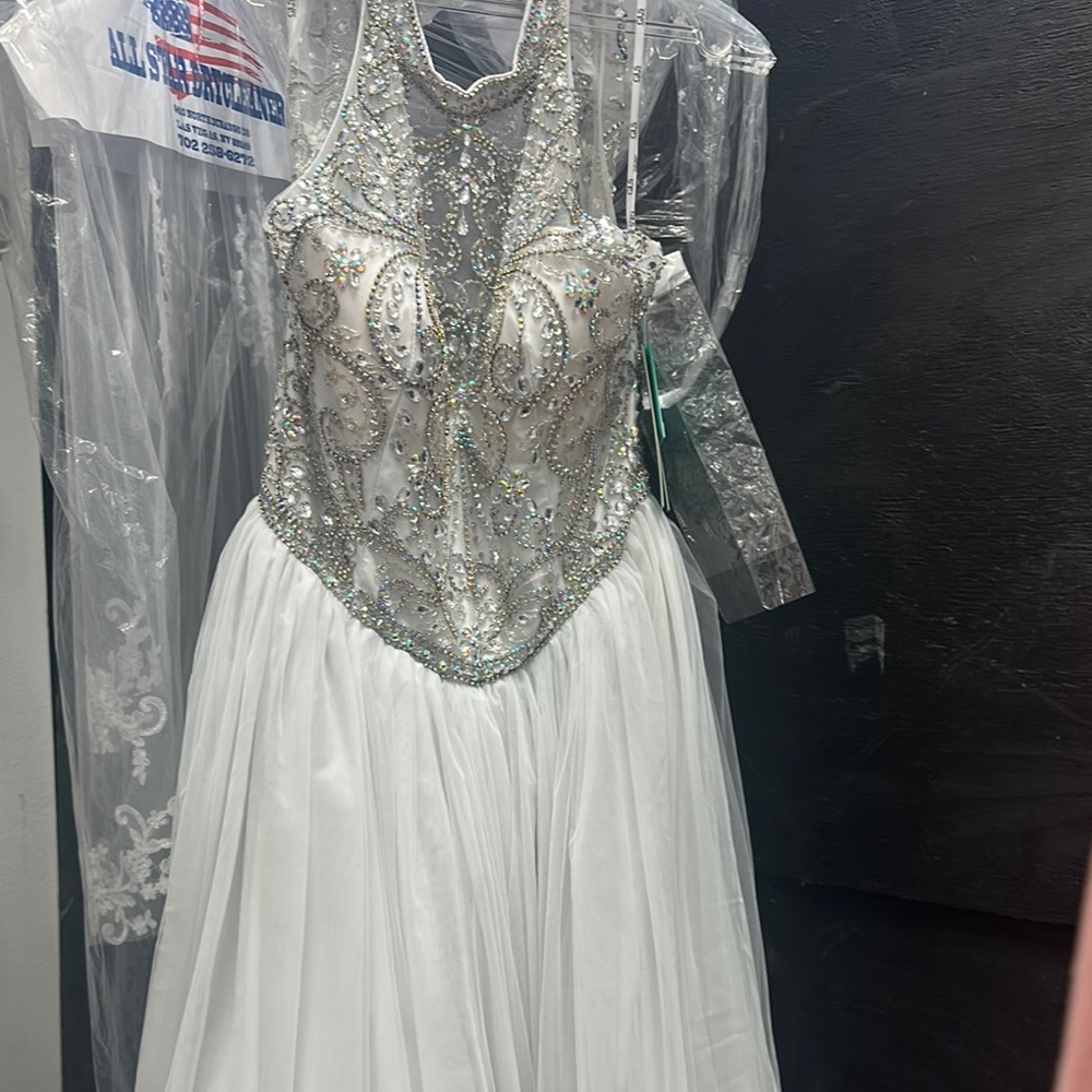 GLS Collective Silver and White Wedding Dress